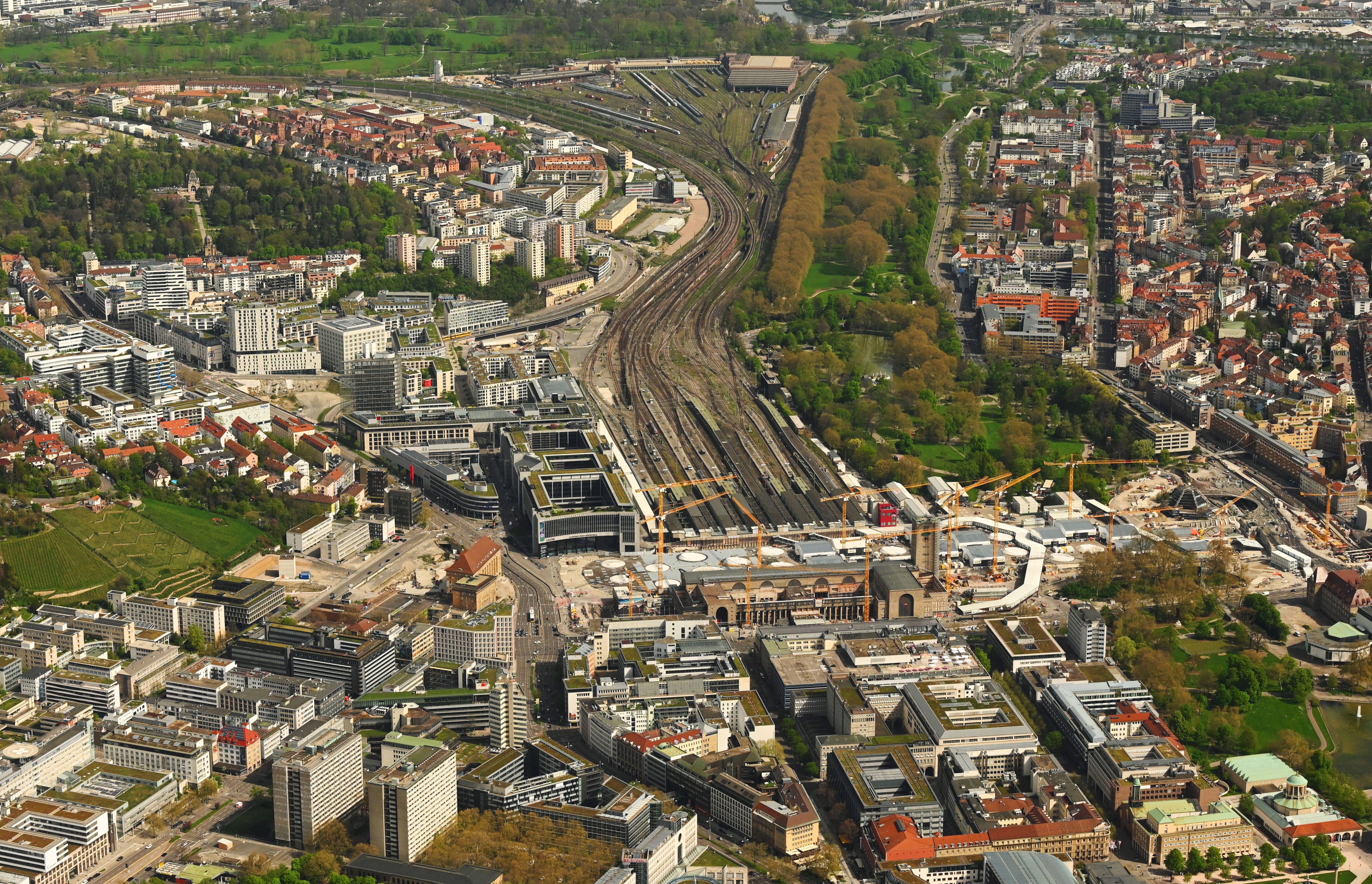 Luftaufnahme Stuttgarter Hauptbahnhof