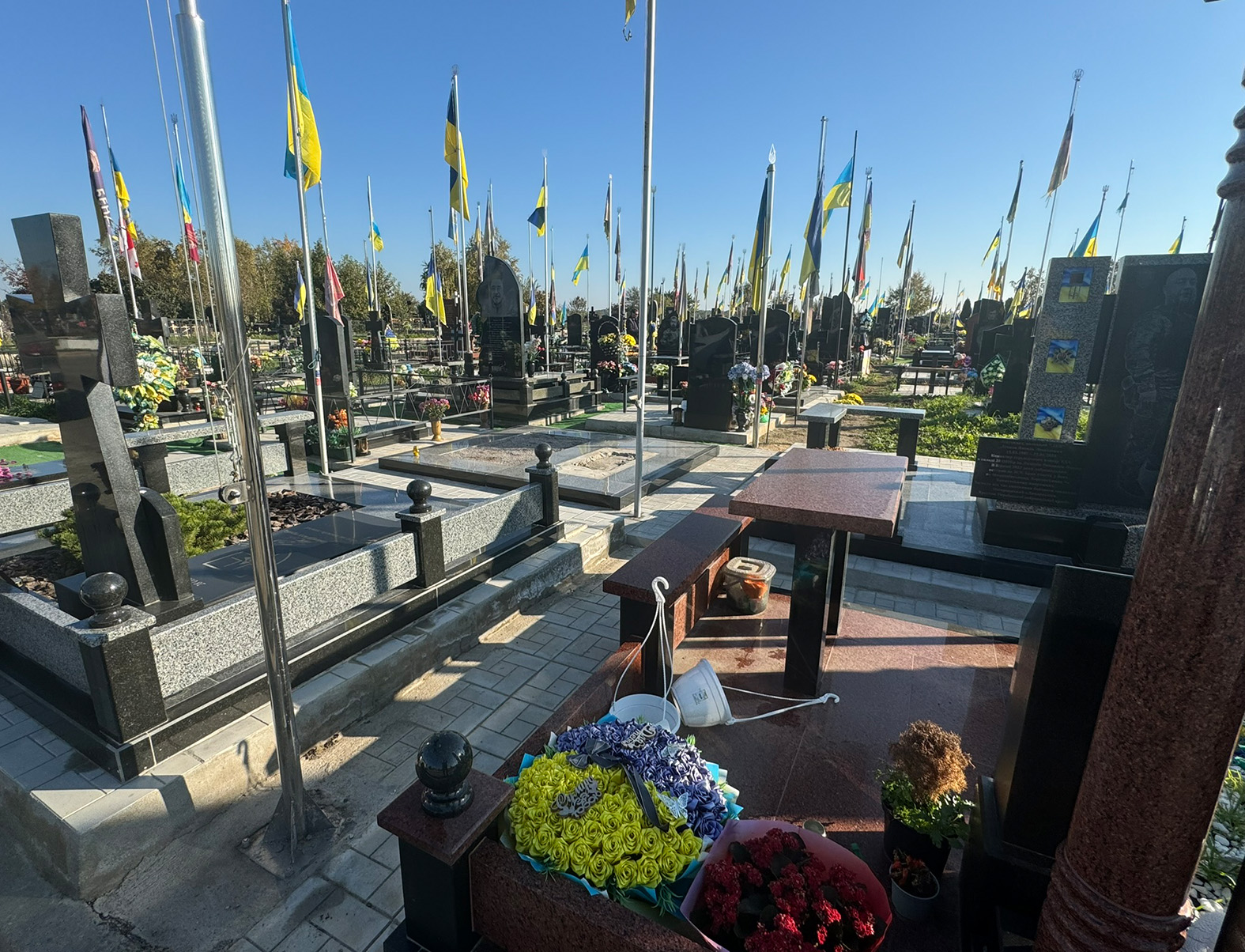 Ukraine-Friedhof-Gräber