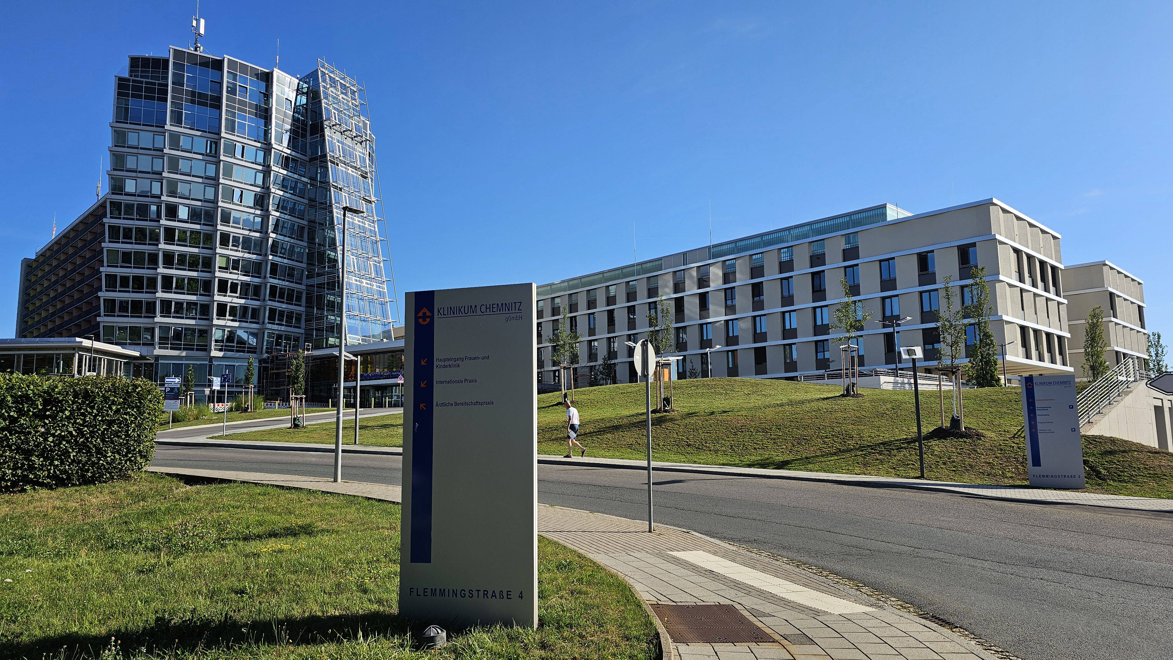 Blick auf das kommunale Klinikum Chemnitz